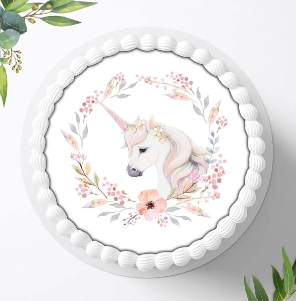 Einhorn Tortenaufleger Ø 20cm, 0286z
